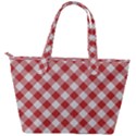 Picnic Gingham Red White Checkered Plaid Pattern Back Pocket Shoulder Bag  View2
