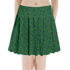 Green Intricate Pattern Pleated Mini Skirt by SpinnyChairDesigns