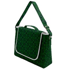 Green Intricate Pattern Box Up Messenger Bag by SpinnyChairDesigns