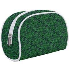 Green Intricate Pattern Makeup Case (large) by SpinnyChairDesigns