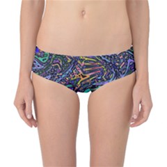 Multicolored Abstract Art Pattern Classic Bikini Bottoms by SpinnyChairDesigns