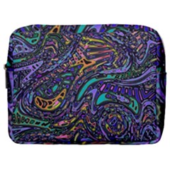 Multicolored Abstract Art Pattern Make Up Pouch (large) by SpinnyChairDesigns
