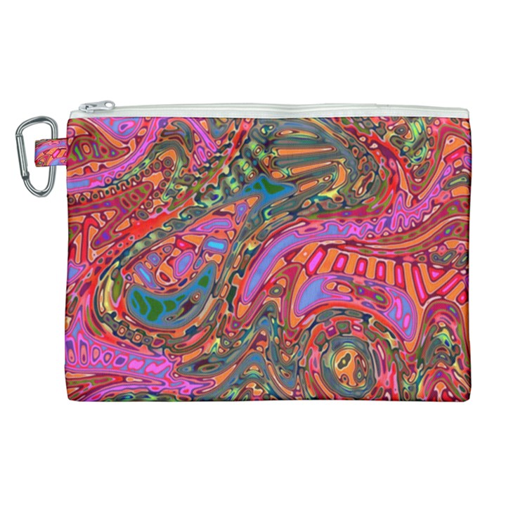 Abstract Art Multicolored Pattern Canvas Cosmetic Bag (XL)