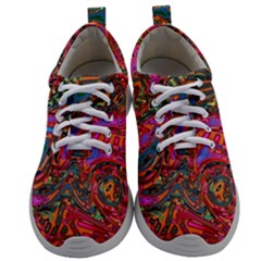 Abstract Art Multicolored Pattern Mens Athletic Shoes by SpinnyChairDesigns