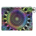 Colorful Rainbow Colored Arabesque Mandala Kaleidoscope  Canvas Cosmetic Bag (XXL) View2