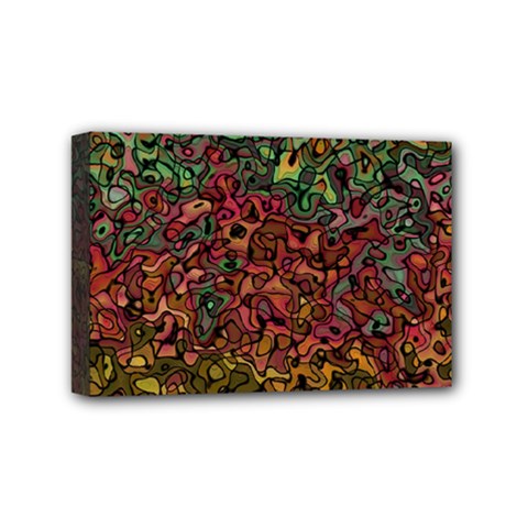 Stylish Fall Colors Camouflage Mini Canvas 6  X 4  (stretched) by SpinnyChairDesigns