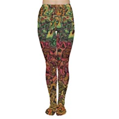 Stylish Fall Colors Camouflage Tights by SpinnyChairDesigns