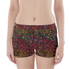 Stylish Fall Colors Camouflage Boyleg Bikini Wrap Bottoms by SpinnyChairDesigns