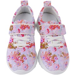 Cosmos Flowers Pink Kids  Velcro Strap Shoes