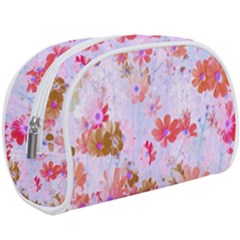 Cosmos Flowers Pink Makeup Case (large) by DinkovaArt