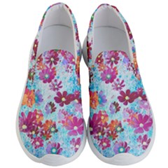 Cosmos Flowers Men s Lightweight Slip Ons by DinkovaArt