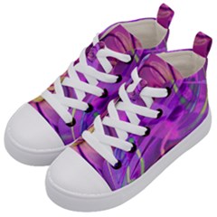 Infinity Painting Purple Kids  Mid-top Canvas Sneakers