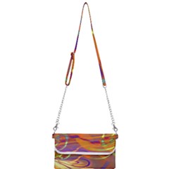 Infinity Painting Orange Mini Crossbody Handbag by DinkovaArt