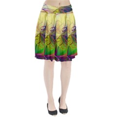  Rainbow Painting Patterns 1 Pleated Skirt by DinkovaArt