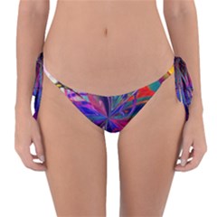 Rainbow Painting Pattern 2 Reversible Bikini Bottom by DinkovaArt