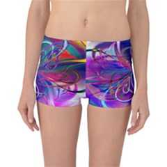 Rainbow Painting Pattern 2 Reversible Boyleg Bikini Bottoms by DinkovaArt