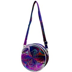 Rainbow Painting Pattern 2 Crossbody Circle Bag by DinkovaArt