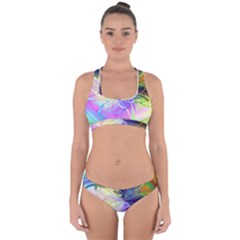 Rainbow Painting Patterns 3 Cross Back Hipster Bikini Set by DinkovaArt