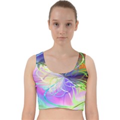 Rainbow Painting Patterns 3 Velvet Racer Back Crop Top