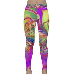 Rainbow Painting Pattern 4 Classic Yoga Leggings by DinkovaArt