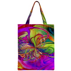 Rainbow Painting Pattern 4 Zipper Classic Tote Bag by DinkovaArt