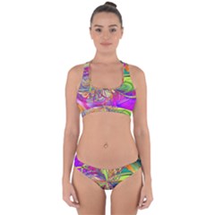 Rainbow Painting Pattern 4 Cross Back Hipster Bikini Set