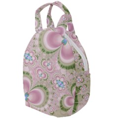 Pastel Pink Abstract Floral Print Pattern Travel Backpacks