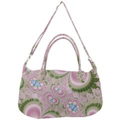 Pastel Pink Abstract Floral Print Pattern Removal Strap Handbag