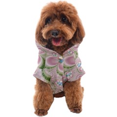 Pastel Pink Abstract Floral Print Pattern Dog Coat