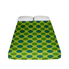Green Polka Dots Spots Pattern Fitted Sheet (full/ Double Size)