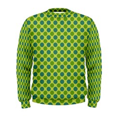 Green Polka Dots Spots Pattern Men s Sweatshirt