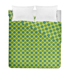 Green Polka Dots Spots Pattern Duvet Cover Double Side (full/ Double Size)