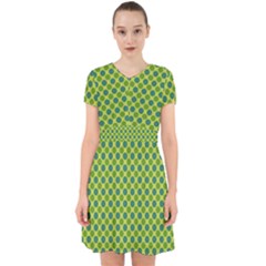 Green Polka Dots Spots Pattern Adorable In Chiffon Dress