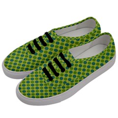 Green Polka Dots Spots Pattern Men s Classic Low Top Sneakers