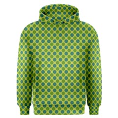 Green Polka Dots Spots Pattern Men s Overhead Hoodie