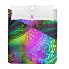 Psychedelic Swirl Trippy Abstract Art Duvet Cover Double Side (full/ Double Size) by SpinnyChairDesigns