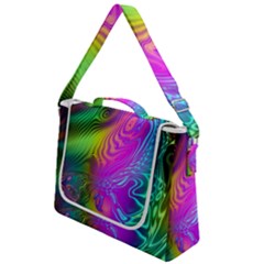 Psychedelic Swirl Trippy Abstract Art Box Up Messenger Bag by SpinnyChairDesigns