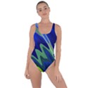 Blue Green Zig Zag Waves Pattern Bring Sexy Back Swimsuit View1