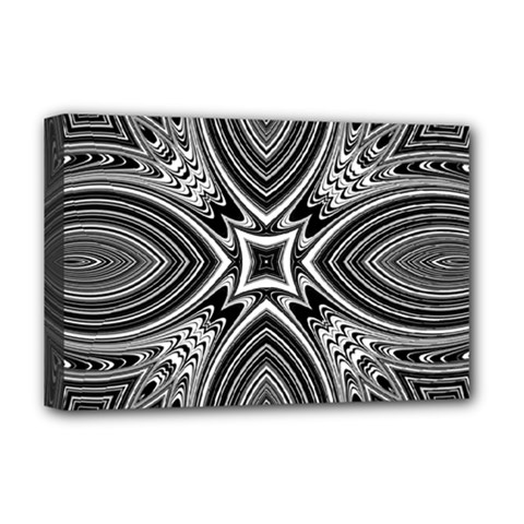 Black And White Intricate Pattern Deluxe Canvas 18  X 12  (stretched)