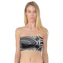 Black And White Intricate Pattern Bandeau Top by SpinnyChairDesigns
