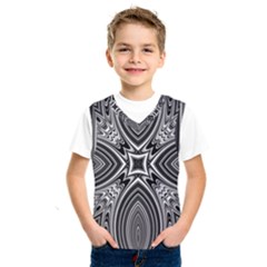 Black And White Intricate Pattern Kids  Sportswear by SpinnyChairDesigns