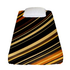 Black And Yellow Stripes Pattern Fitted Sheet (single Size) by SpinnyChairDesigns