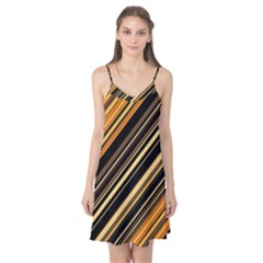 Black And Yellow Stripes Pattern Camis Nightgown by SpinnyChairDesigns