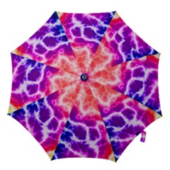 Colorful Tie Dye Pattern Texture Hook Handle Umbrellas (large) by SpinnyChairDesigns