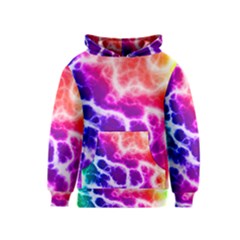 Colorful Tie Dye Pattern Texture Kids  Pullover Hoodie by SpinnyChairDesigns