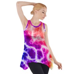 Colorful Tie Dye Pattern Texture Side Drop Tank Tunic by SpinnyChairDesigns