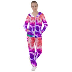 Colorful Tie Dye Pattern Texture Women s Tracksuit by SpinnyChairDesigns