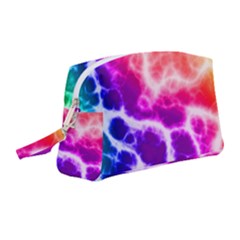 Colorful Tie Dye Pattern Texture Wristlet Pouch Bag (medium) by SpinnyChairDesigns