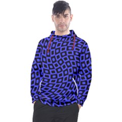Abstract Black And Purple Checkered Pattern Men s Pullover Hoodie