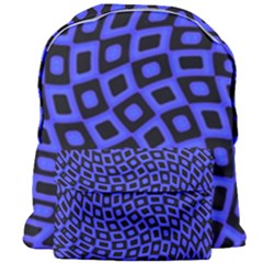 Abstract Black And Purple Checkered Pattern Giant Full Print Backpack by SpinnyChairDesigns